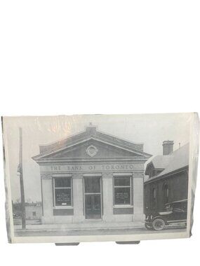 Vintage Black & White Photos Of Bank Of Toronto Building & Staff In Protective W